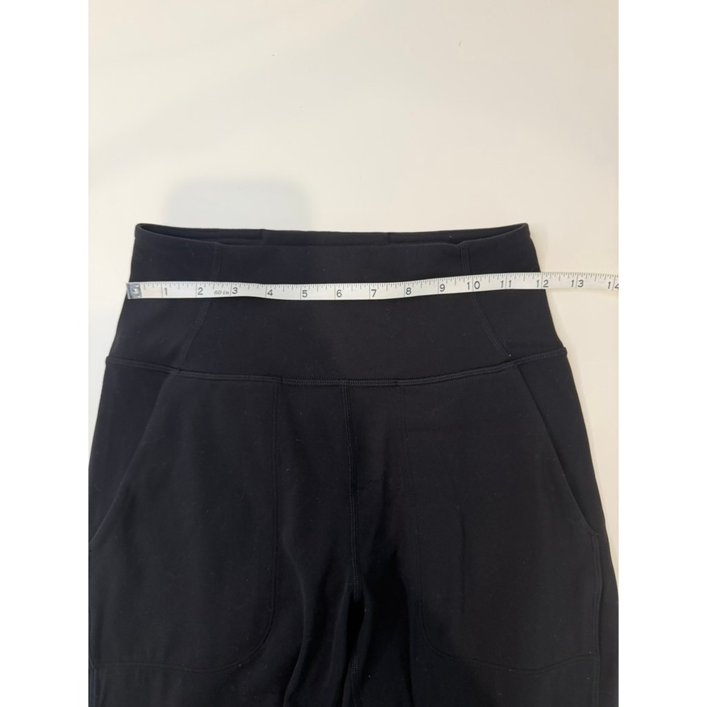 Lululemon Align High-Rise Wide-Leg Crop Pants Black Front Pockets High Waist 4 - Picture 4 of 8